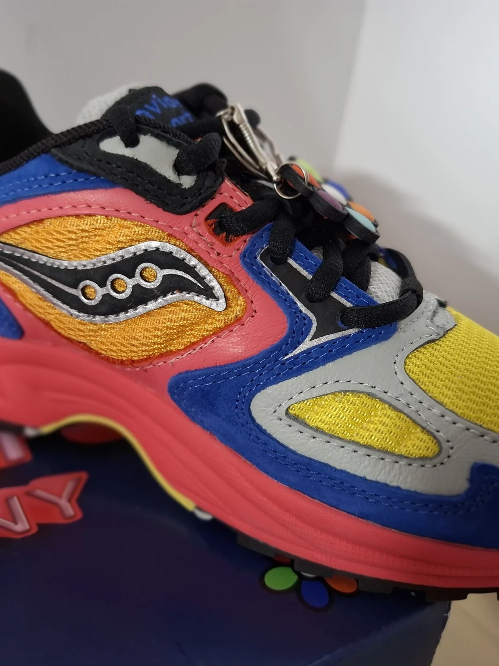 Saucony Kids Yellow, Blue & Pink Multicolor Sneakers